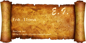 Enk Ilona névjegykártya